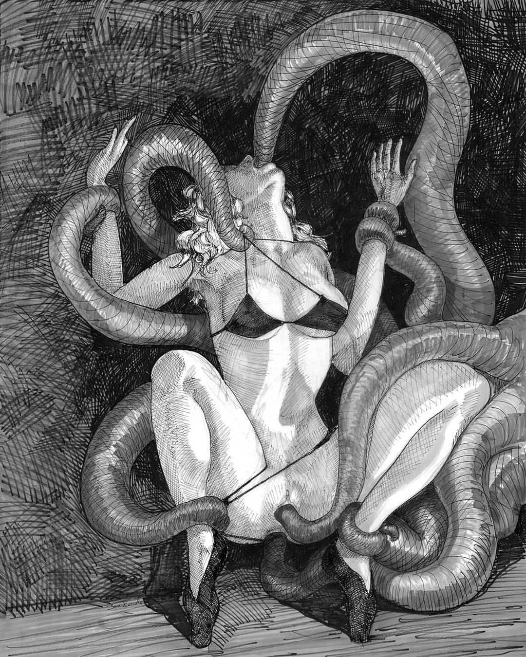 god, I wish so badly that I could be fucked by a whole bunch of tentacles 😫
