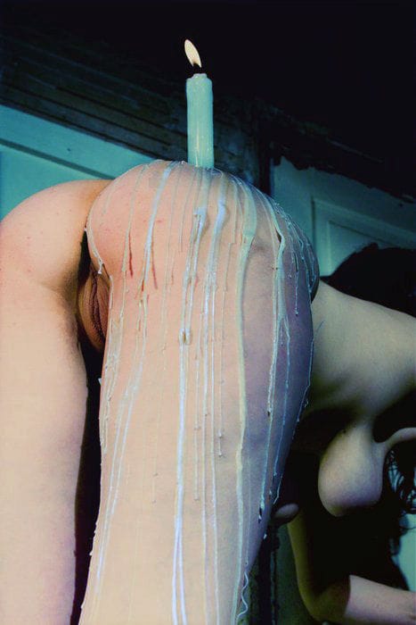 object-woman: candle holder